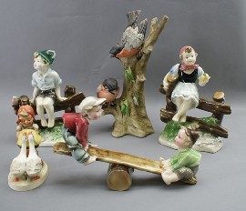 Appraisal: A quantity of Austrian and German figures comprising a pair