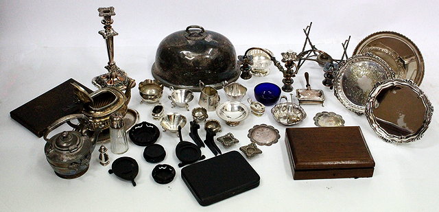 Appraisal: AN EXTENSIVE SELECTION OF BRITISH SILVER PLATED WARE including tapered