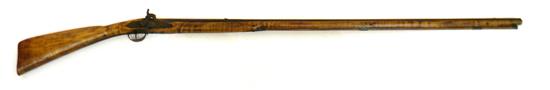 Appraisal: GUN Percussion maple stocked long rifle Pennsylvania style with a