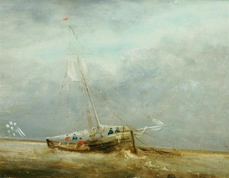 Appraisal: Attributed to James Gale Tyler Taking Down the Sails Estimate