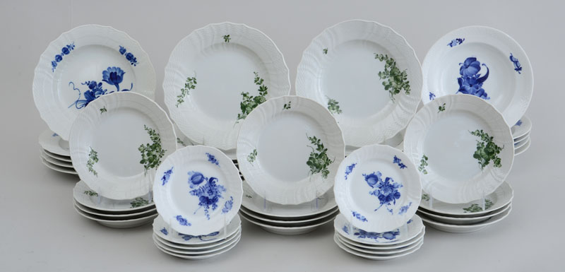 Appraisal: SET OF FOURTEEN ROYAL COPENHAGEN SOUP BOWLS AND TWELVE MATCHING