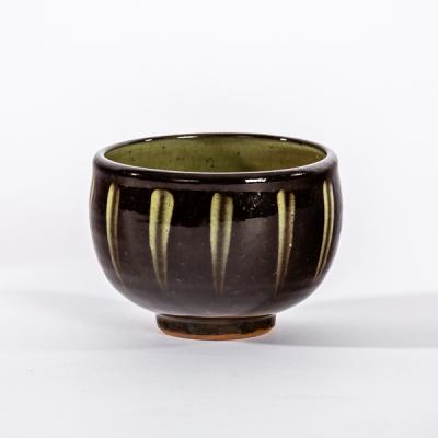 Appraisal: Paul Barron British - an earthenware bowl with tenmoku glazed