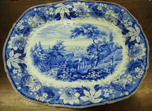 Appraisal: Goodwins Harris blue and white transfer decorated meat charger 'Metropolitan