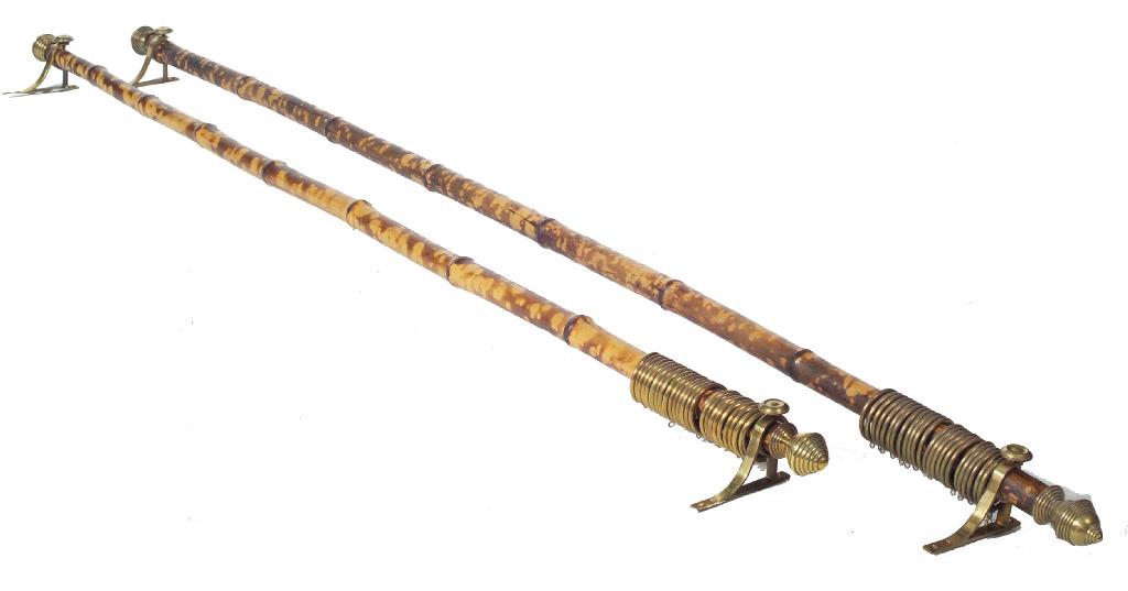 Appraisal: GOOD PAIR OF th EARLY th CENTURY BAMBOO CURTAIN POLES