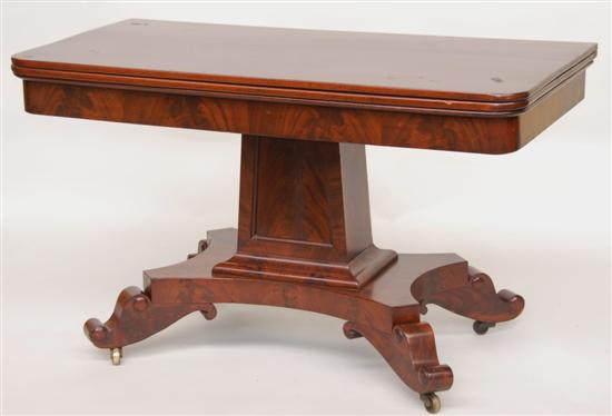 Appraisal: OVERSIZED EMPIRE FLIP TOP Games table in Mahogany H L