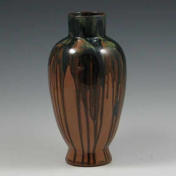 Appraisal: Peters and Reed Shadow Ware Vase unmarked hole in the