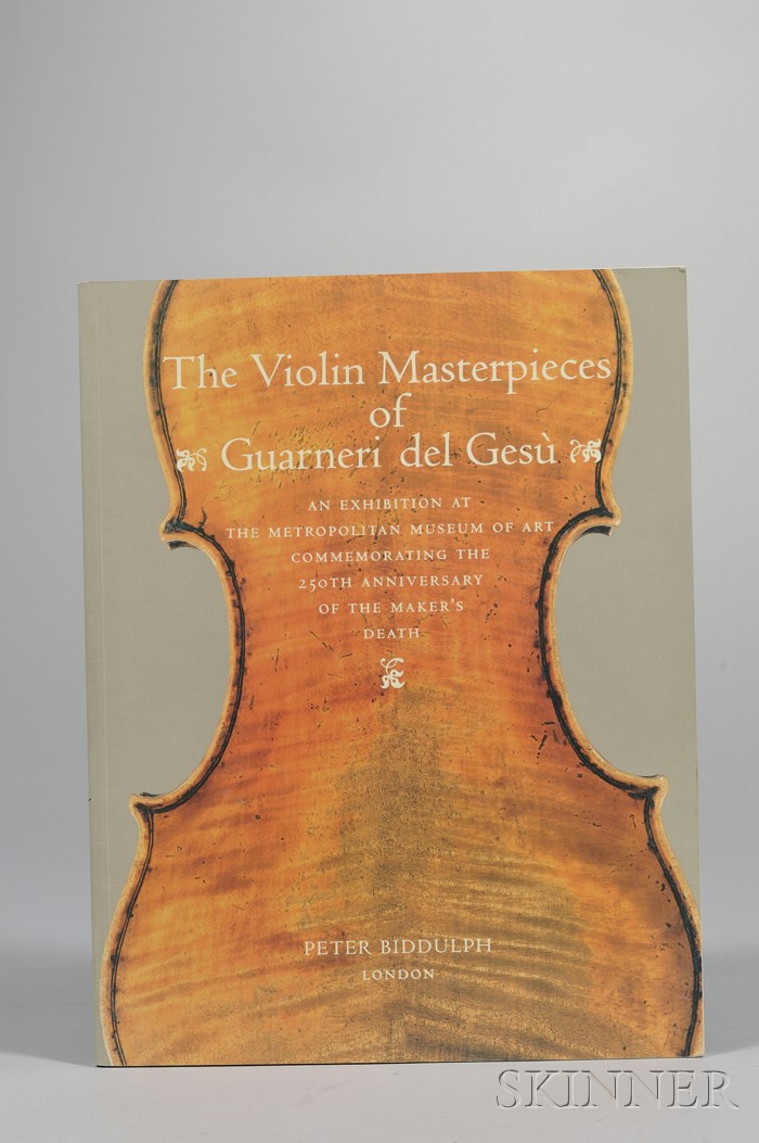 Appraisal: Biddulph Peter The Violin Masterpieces of Guarneri del Gesu