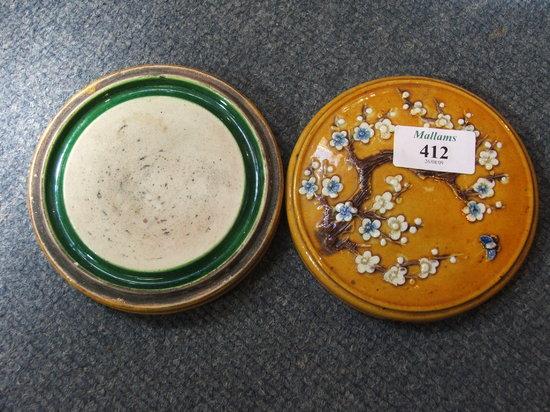 Appraisal: AN TH CENTURY PIGMENT GRINDING BOX AND COVER of circular