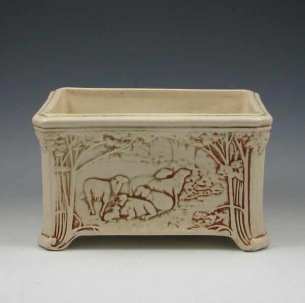 Appraisal: Weller Ivory Window Box marked Weller ''w all four feet