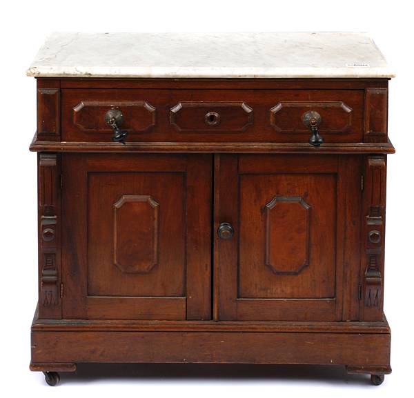 Appraisal: An Eastlake style marble topped washstand height in width in