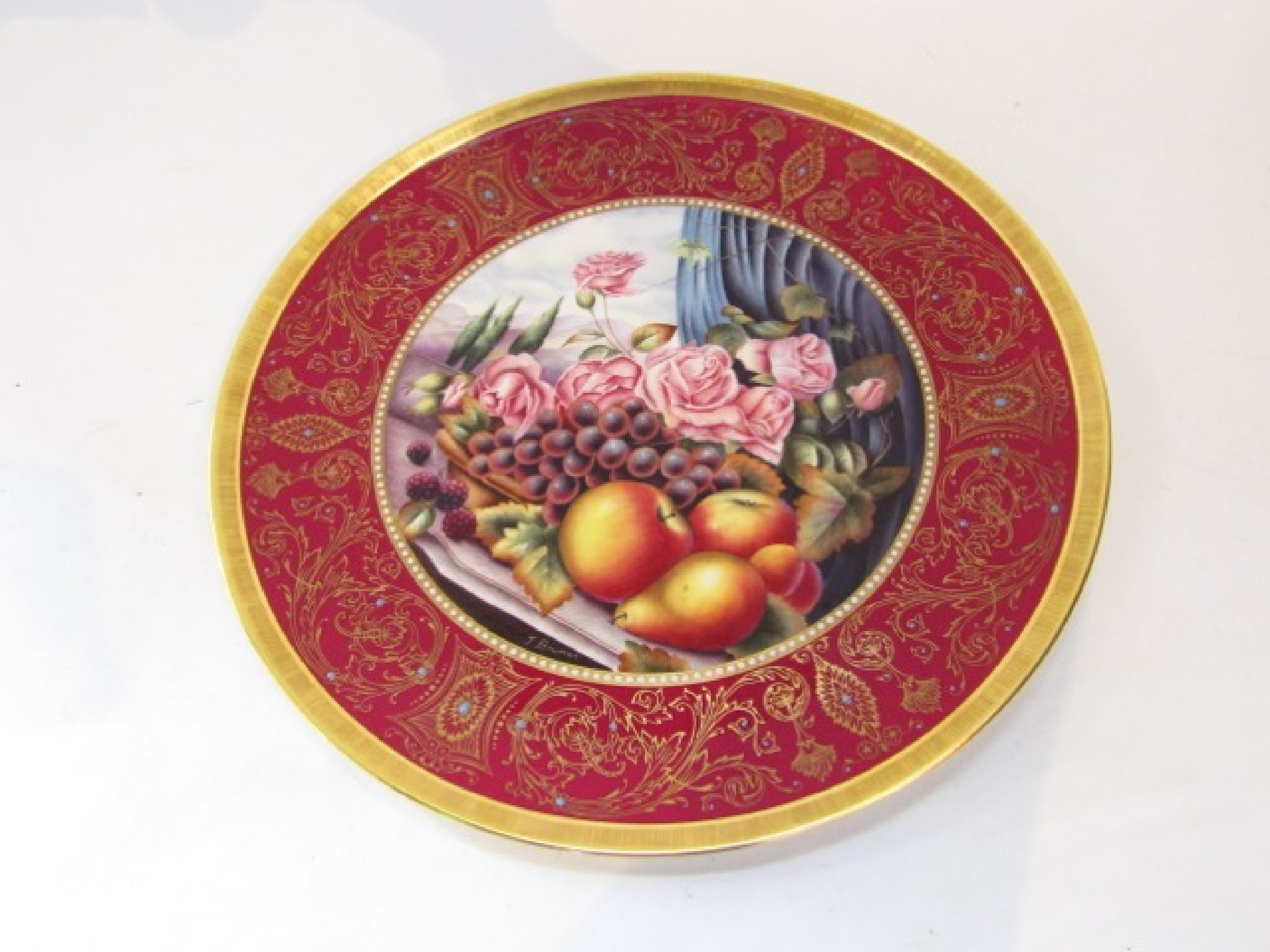 Appraisal: A large Royal Worcester charger produced to commemorate the th