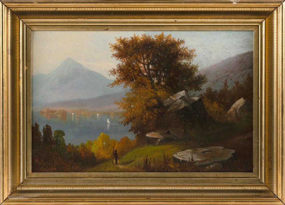 Appraisal: SAMUEL W GRIGGS MASSACHUSETTS - LANDSCAPE LIKELY LAKE GEORGE OIL