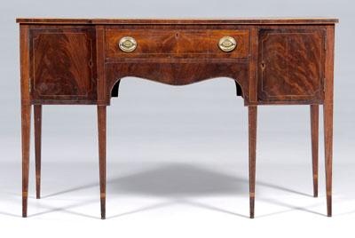 Appraisal: Fine Virginia Maryland Federal sideboard highly figured mahogany and mahogany