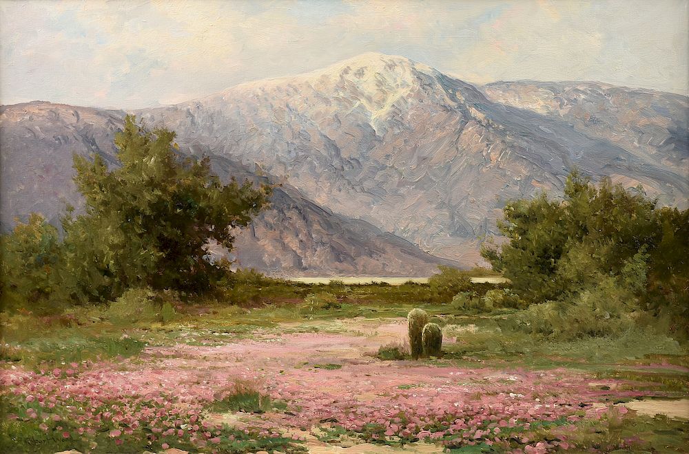 Appraisal: ROBERT WOOD American Texas - A PAINTING Desert Verbena ROBERT