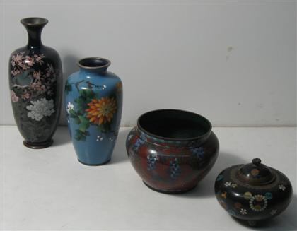 Appraisal: Four Japanese cloisonn items th century and later