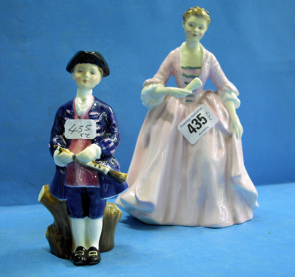 Appraisal: Royal Doulton Figures A Hostess of Williamsburg HN and Boy