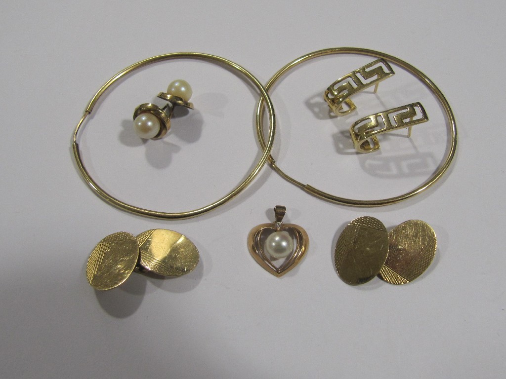 Appraisal: Lot of ct gold to include three pairs of earrings