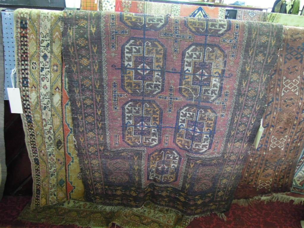 Appraisal: A selection of four old carpets from the Middle East