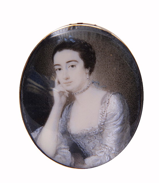 Appraisal: GERVASE SPENCER - An oval miniature portrait of a young