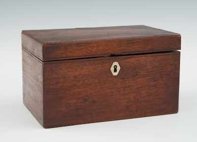 Appraisal: A Mahogany Tea Box Measuring apprx W x D x