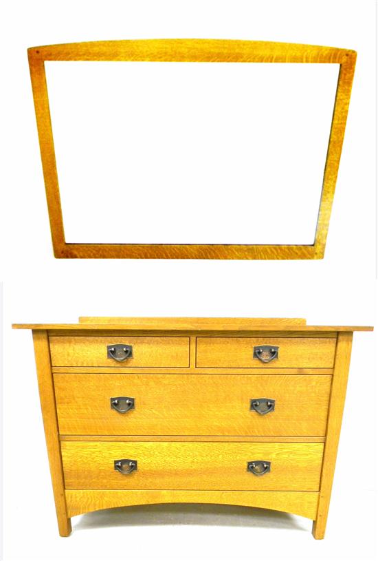 Appraisal: Contemporary Stickley ''Harvey Ellis Single Dresser '' four-drawer oak dresser