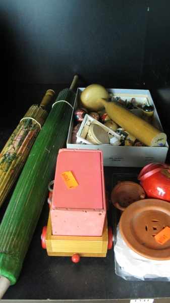 Appraisal: COLLECTION OF MINIATURE JAPANESE ITEMS DOLLS TEA WARE ETC