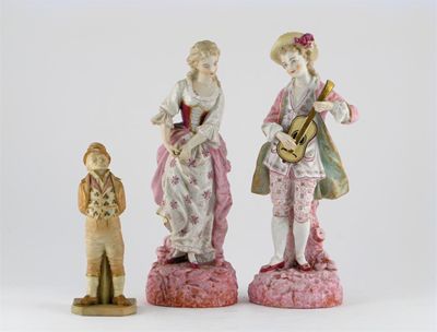 Appraisal: A pair of Continental porcelain figures of a young man