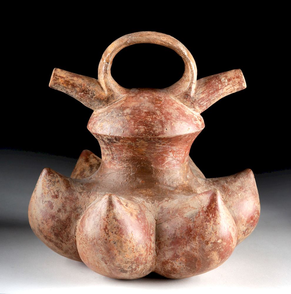 Appraisal: Calima Redware Phalliform Mammiform Alcarraza Pre-Columbian Colombia Valle Del Cauca