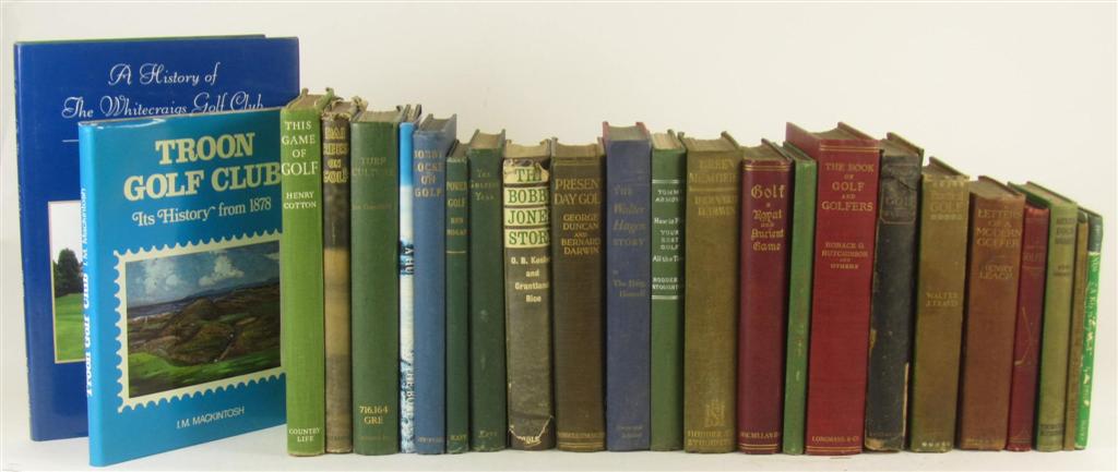 Appraisal: Golf a collection of books including Simpson Sir W G