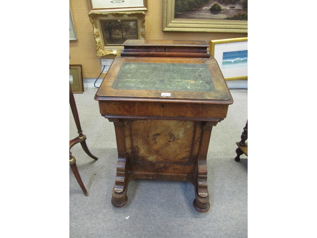 Appraisal: Victorian walnut davenport desk