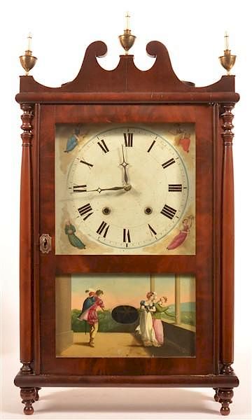 Appraisal: Lehigh Valley PA Pillar and Scroll Shelf Clock Rare Lehigh