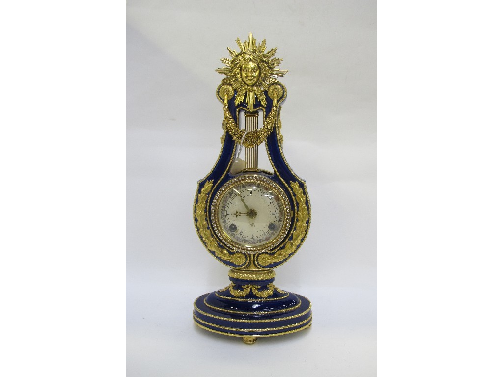 Appraisal: Victoria and Albert museum reproduction lyre clock