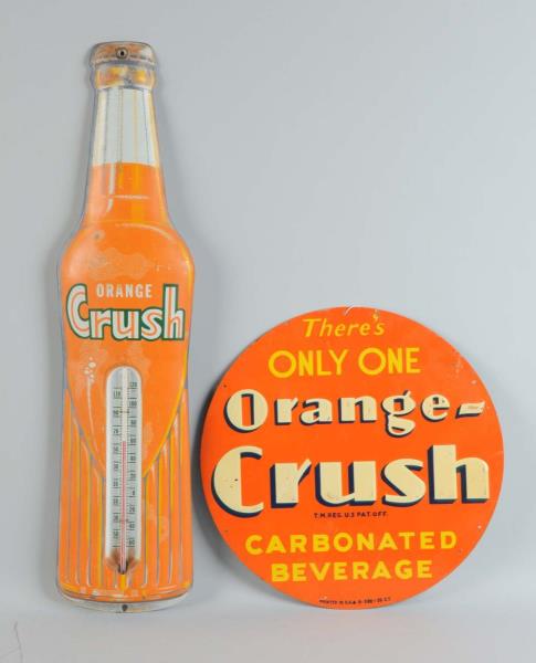 Appraisal: Lot Of Orange Crush Advertisements Items This lot includes a