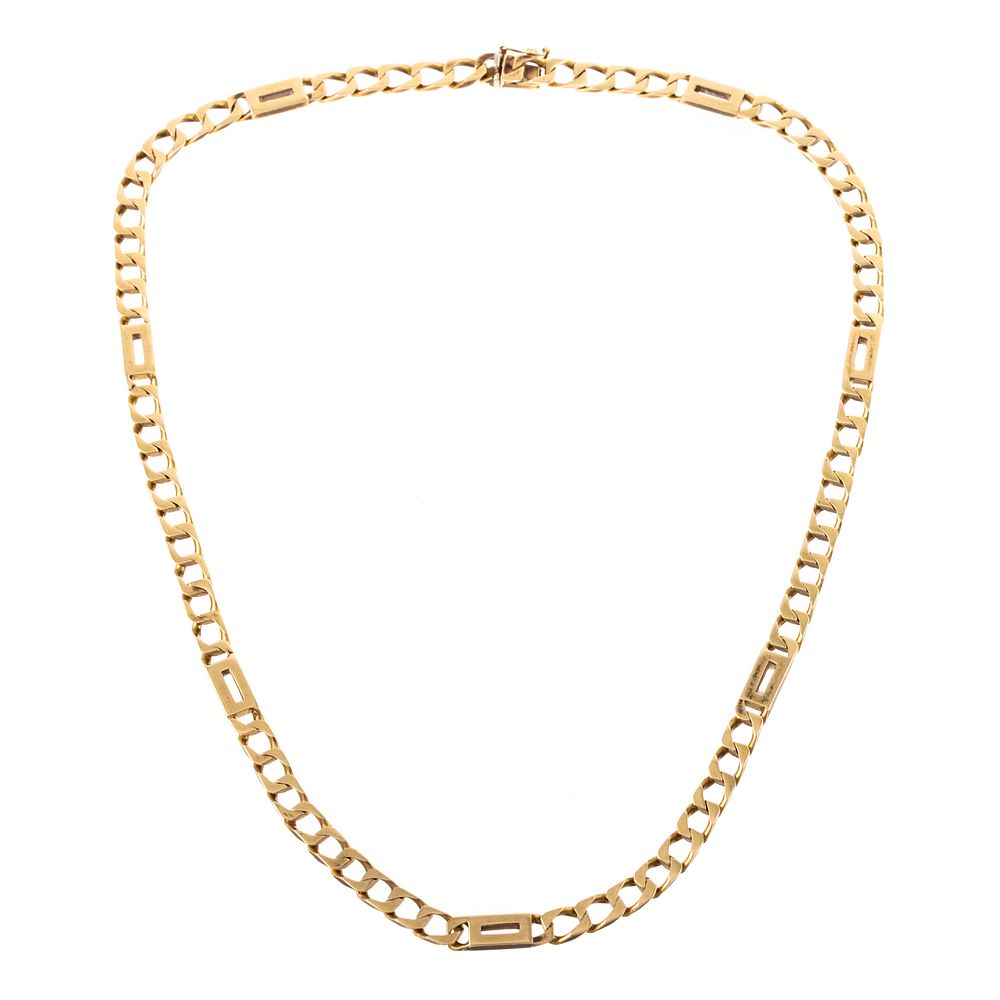 Appraisal: A Heavy Curb Link Necklace in K Yellow Gold K