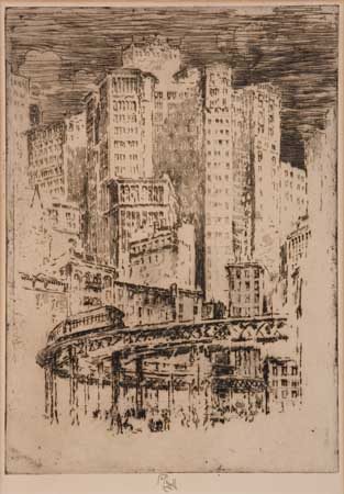 Appraisal: JOSEPH PENNELL Group of etchings of New York Old and