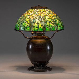 Appraisal: Tiffany Studios American Early th Century Daffodil Table Lamp patinated