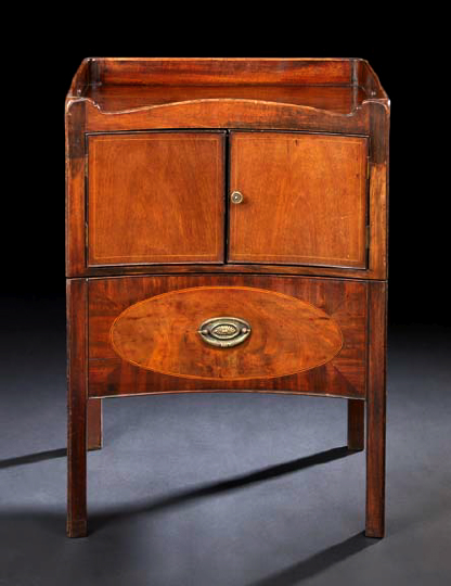 Appraisal: Unusual George III Mahogany Bedside Commode fourth quarter th century