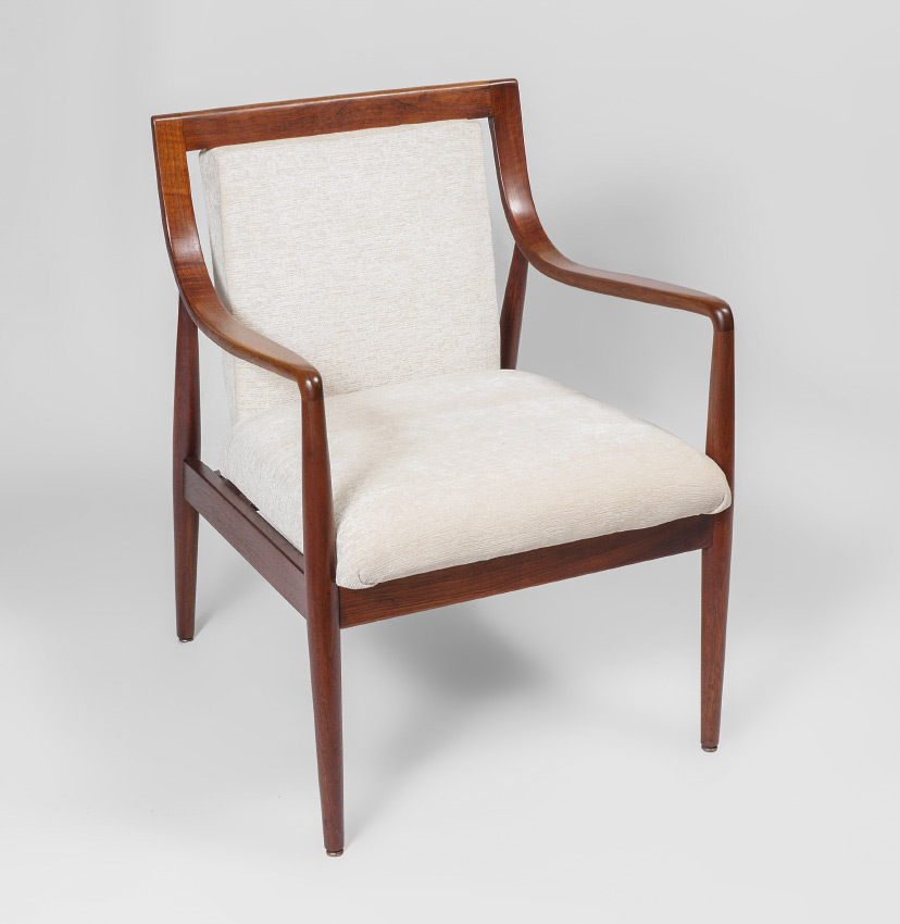 Appraisal: DANISH MODERN STYLE TEAK ARM CHAIR Bent wood shaped arms