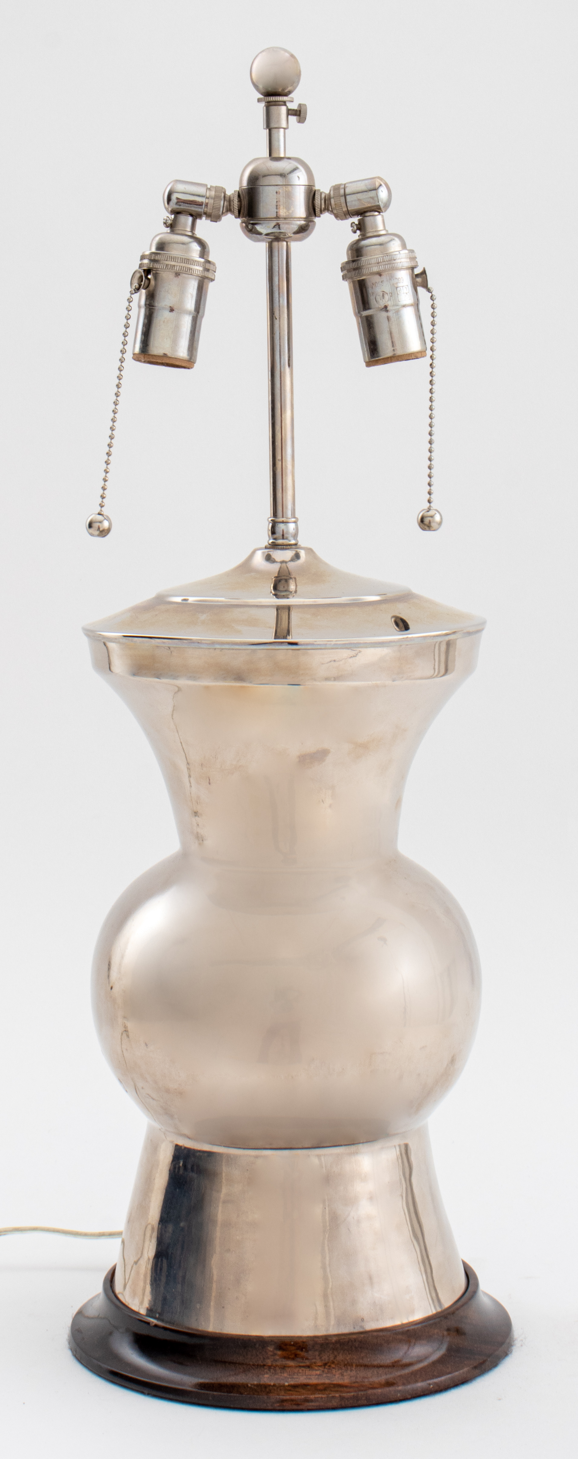 Appraisal: CHRISTOPHER SPITZMILLER SILVER LUSTRE TABLE LAMP Christopher Spitzmiller silver lustre