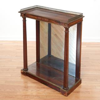 Appraisal: Empire mahogany brass mounted pier table Empire mahogany brass mounted