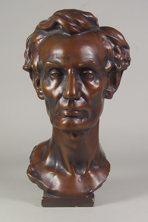 Appraisal: Lincoln Plaster Bust Very detailed bust with a bronze patina