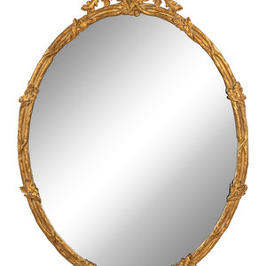 Appraisal: A Continental Giltwood Mirror th Century Height x width inches