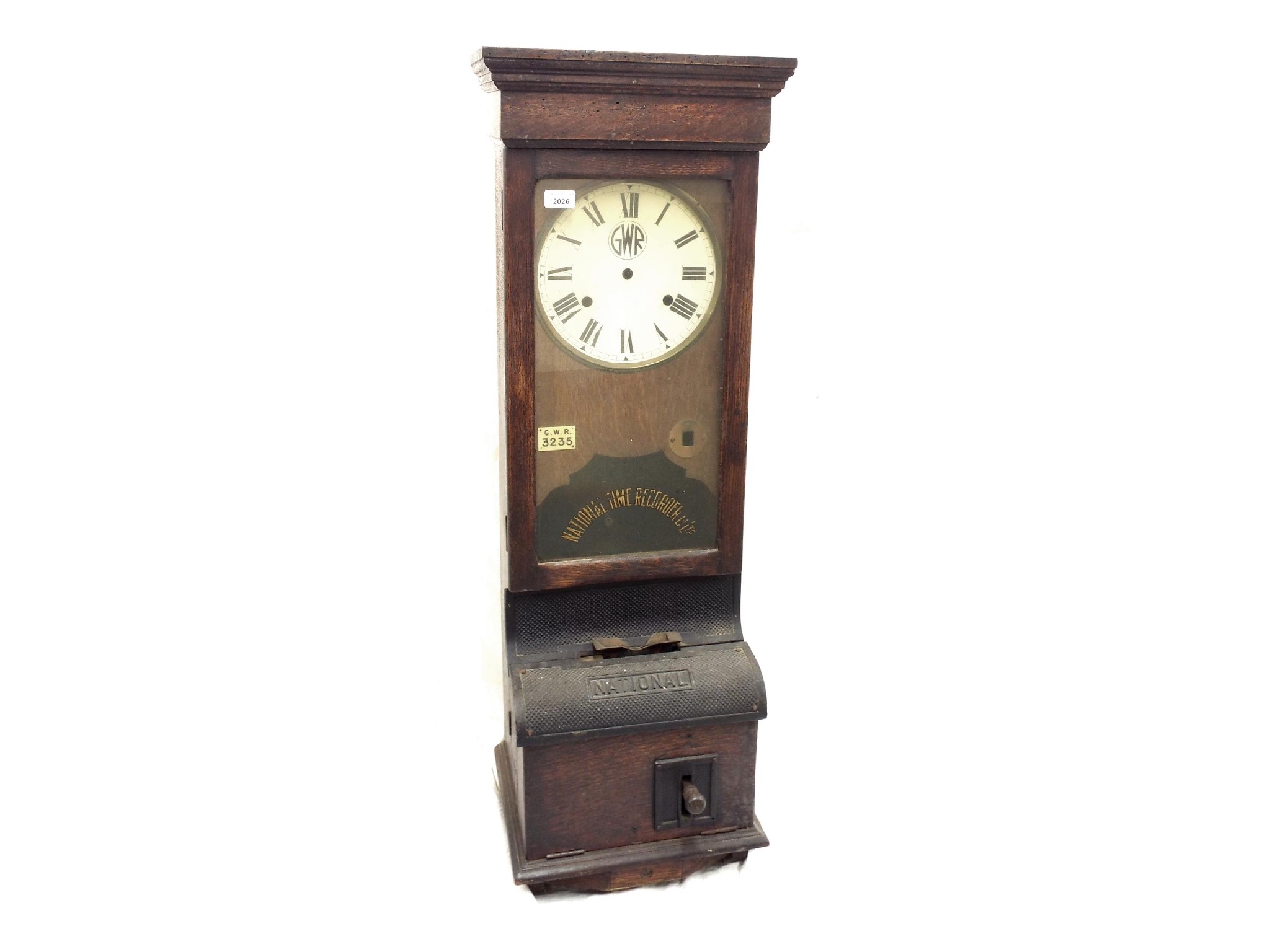 Appraisal: National Time Recorder Co clocking-in clock the circular dial signed