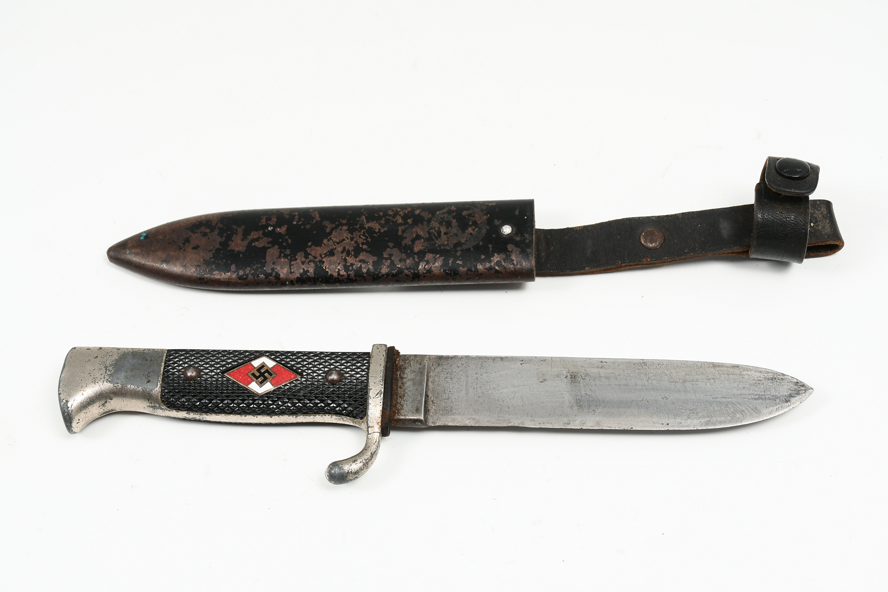 Appraisal: GERMAN NAZI KNIFE WITH SHEATH Blade marked ''Tiger Solingen RZM