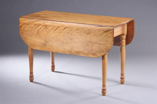 Appraisal: AMERICAN COUNTRY DROP-LEAF TABLE mid- th century maple Rule-jointed rectangular