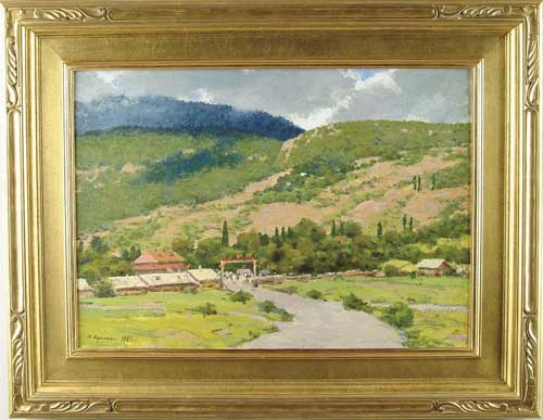 Appraisal: SERGEI DANILOWICH DUMENKO Russian - CRIMEAN LANDSCAPE Oil on board