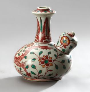 Appraisal: Chinese Porcelain Wine Jar th c with dragon a Chinese