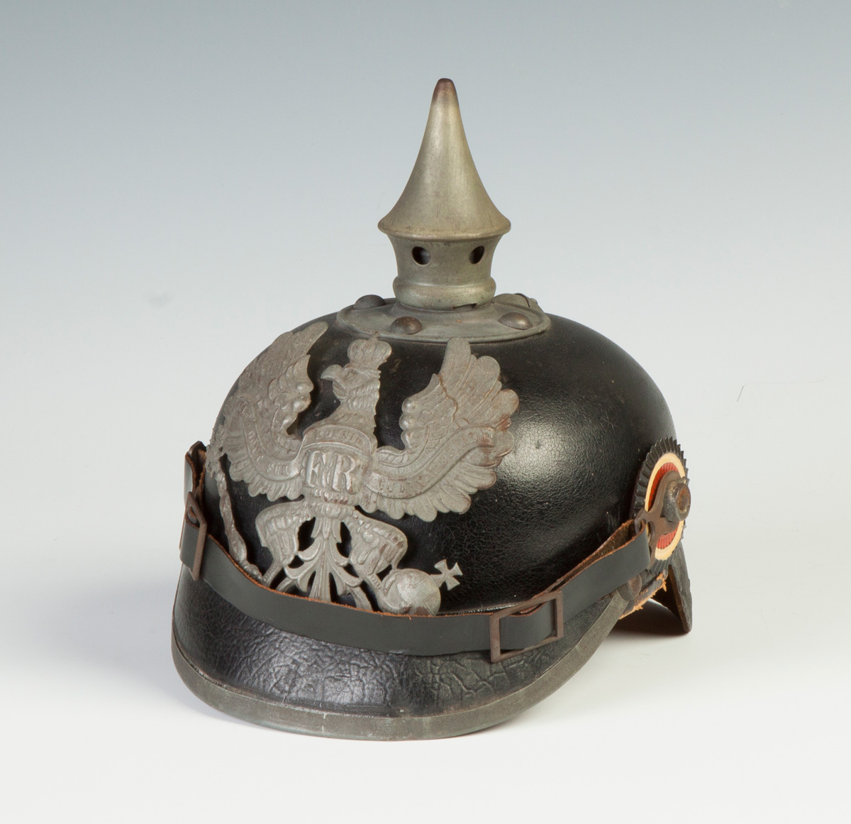 Appraisal: German Military Helmet Leather metal