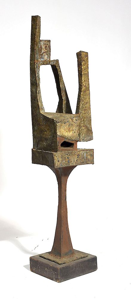 Appraisal: Mid Century Modern welded steel abstract sculpture Mid Century Modern