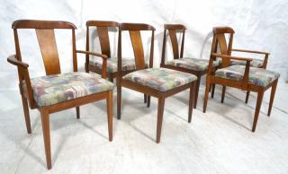 Appraisal: Set American Modern Dining Chairs T Back fra Set American